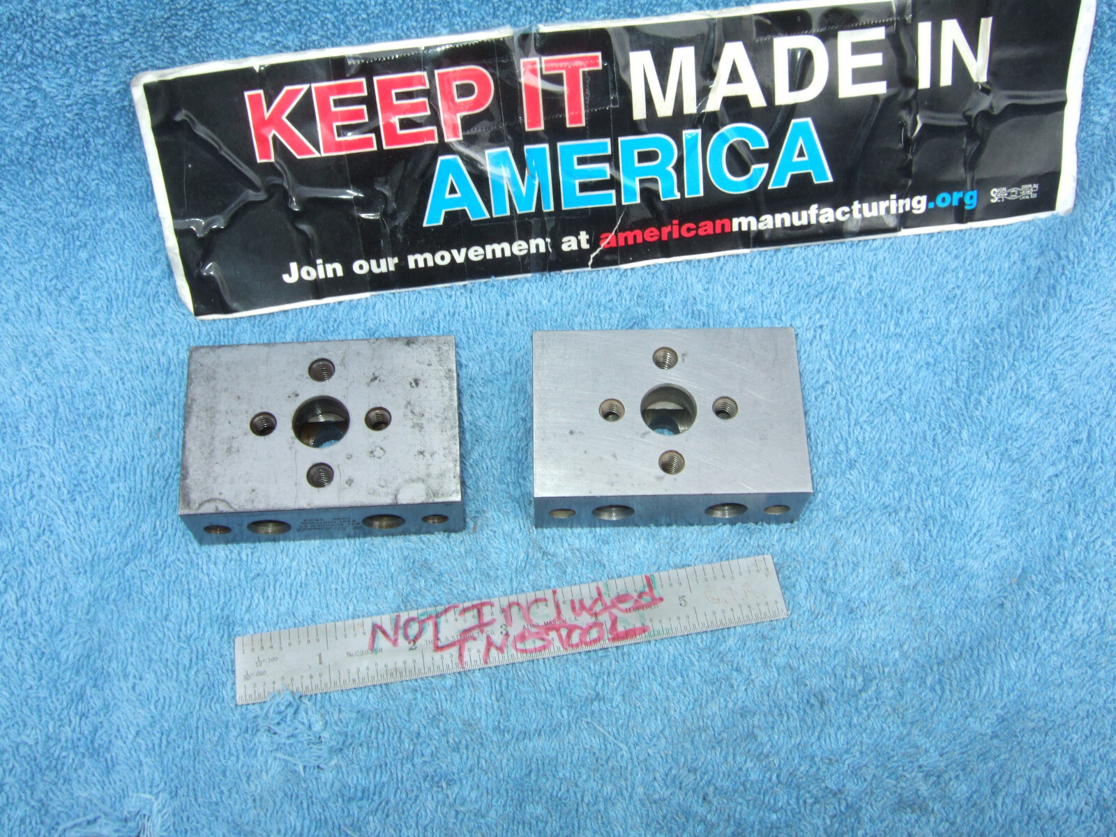 Hermann Schmidt 1-2-3 BLOCKS STAINED USA MADE TOOLMAKER MACHINIST INSPECT GRIND