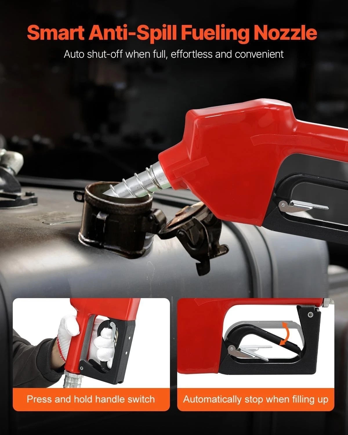 12V DC Fuel Transfer Pump – 10 GPM, Auto Shut-off, Portable, Tractor Use
