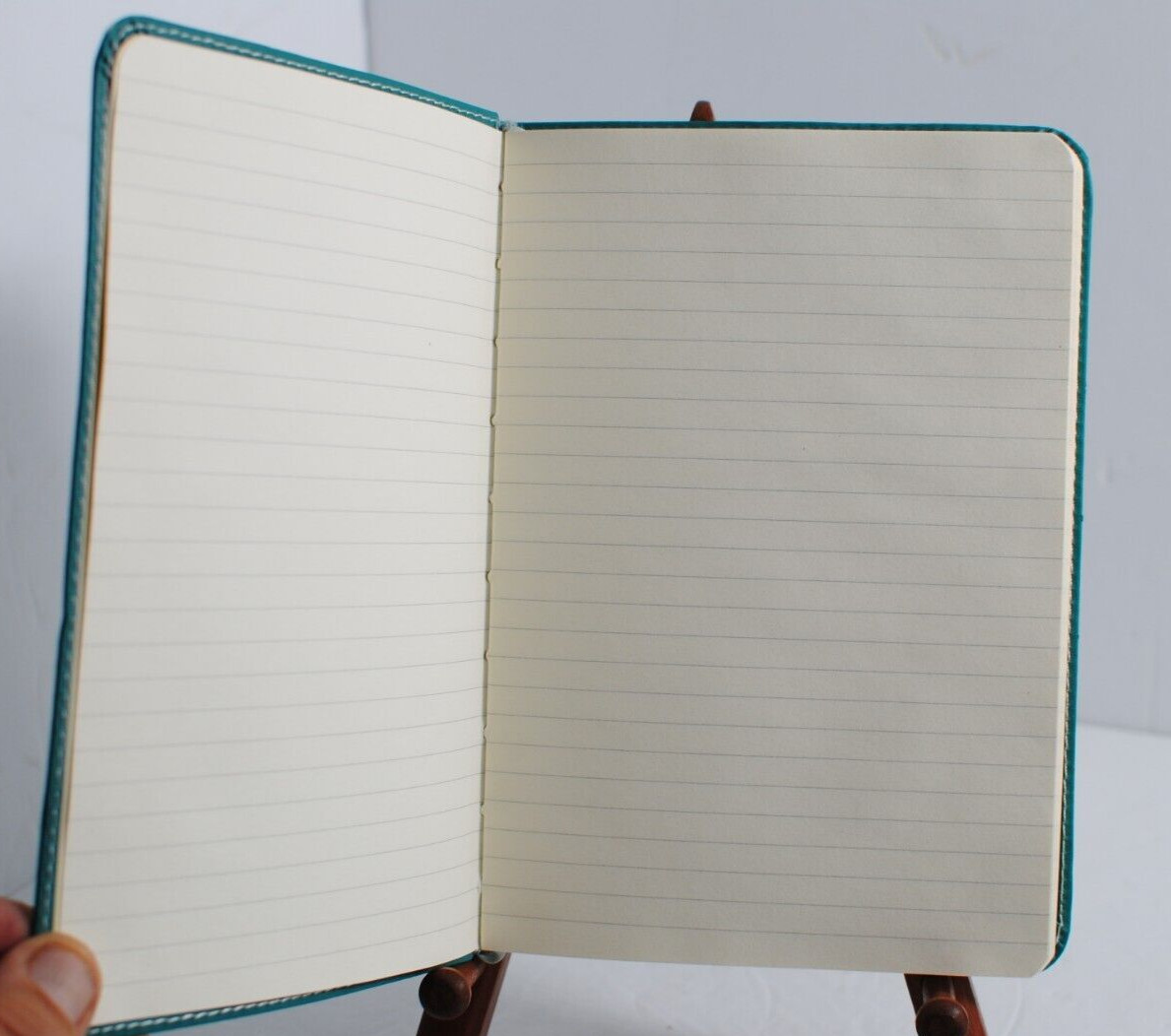 Piccadilly Blank Turquoise Blue Faux Leather Journal Notebook w Bookmark – NEW