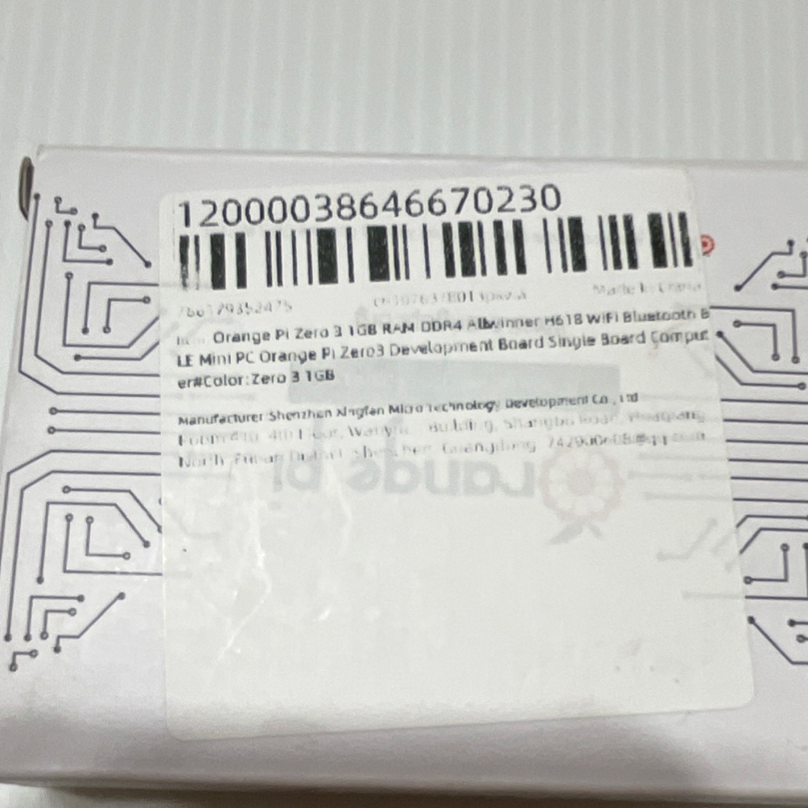 Orange Pi Zero 3 Allwinner H618 1GB WiFi Bluetooth Single Board Computer