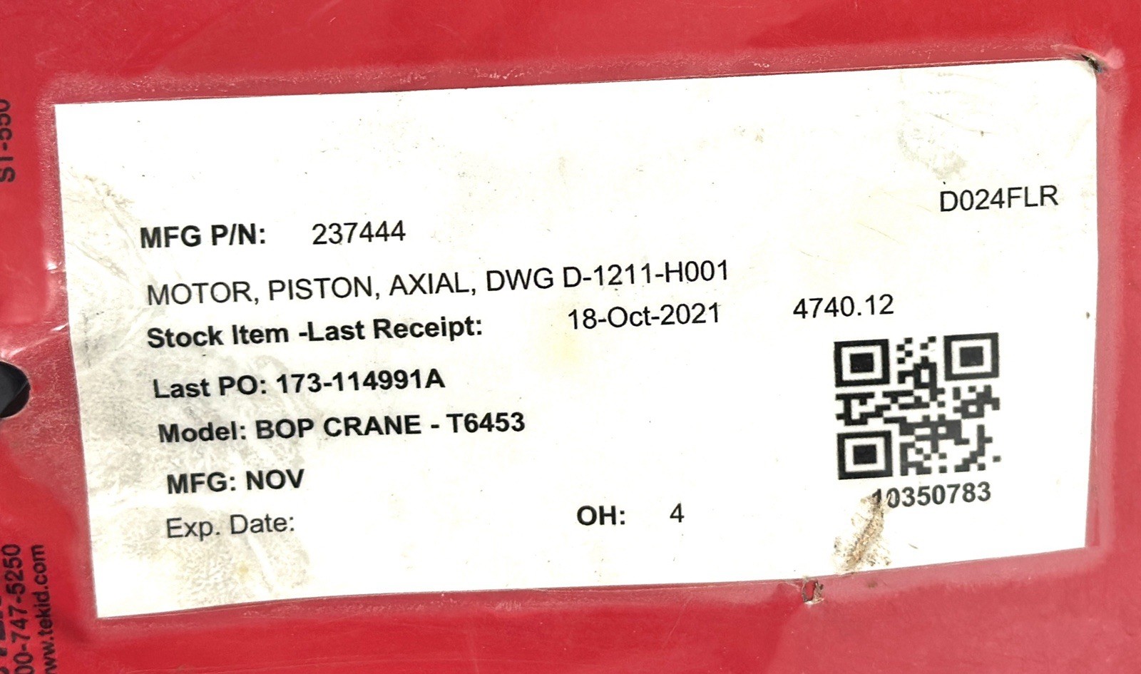REXROTH AA2FM56/61W-VSD520 AXIAL PISTON MOTOR MNR: R902193184 FD:21W26 – NEW