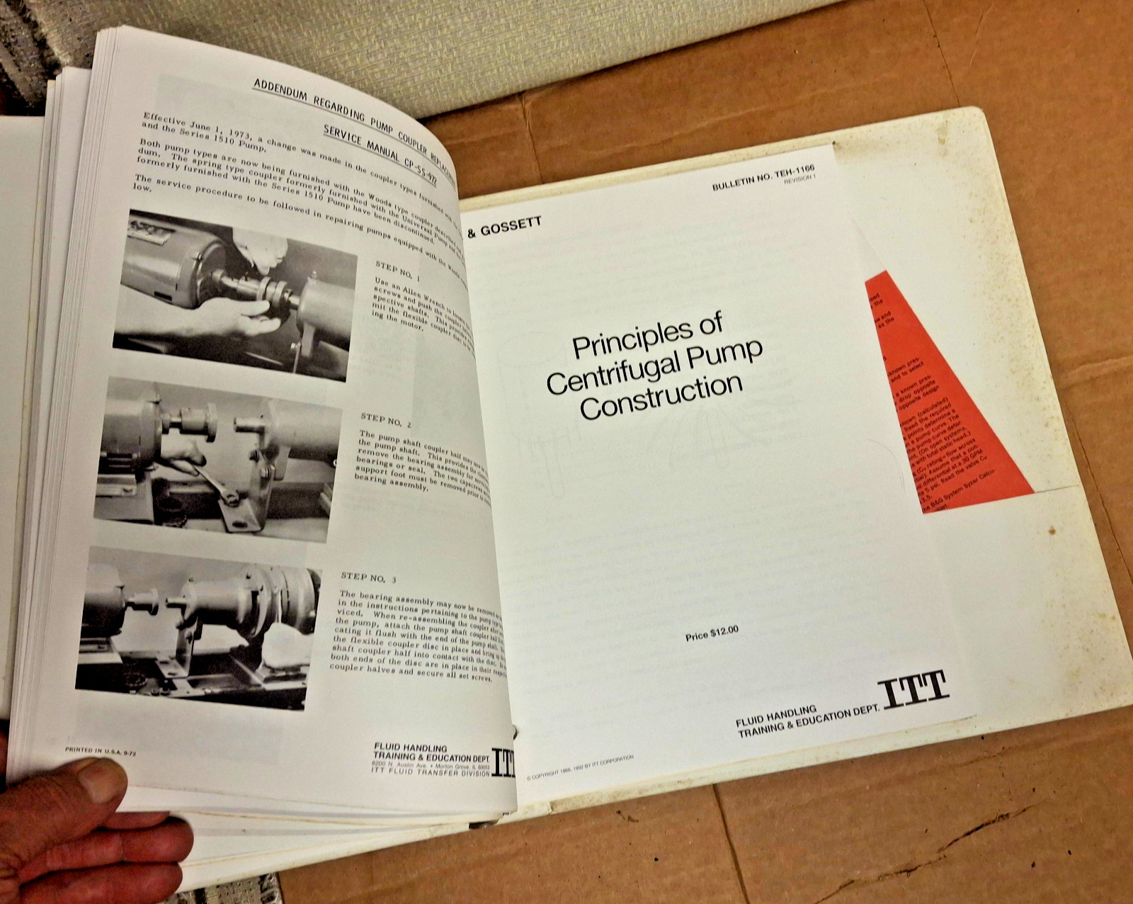 Bell & Gossett/ITT/Hydronic System Maintenance Training Manual/Loose Leaf Binder