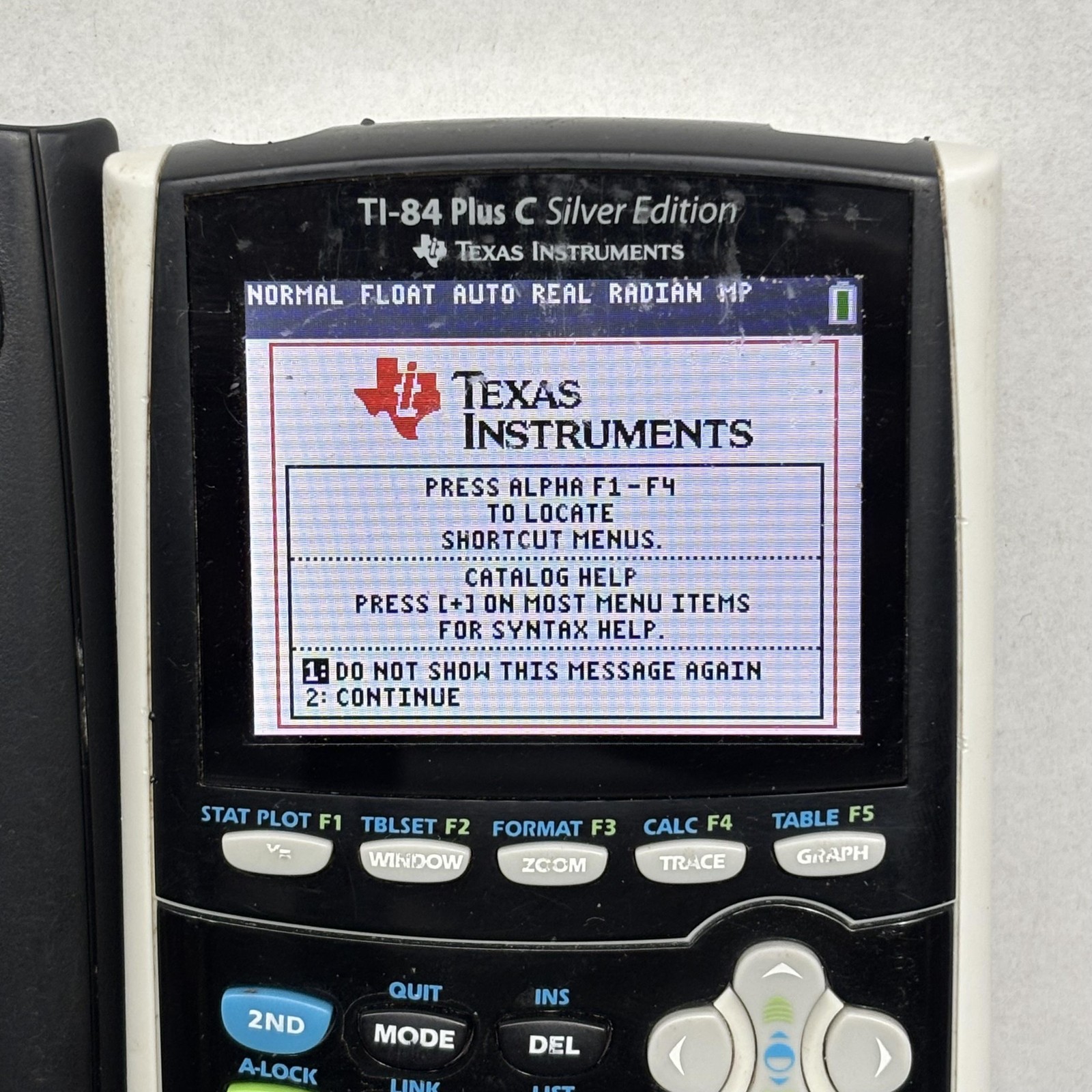 Texas Instruments TI-84 Plus C Silver Edition Graphing Calculator W Cover Tested