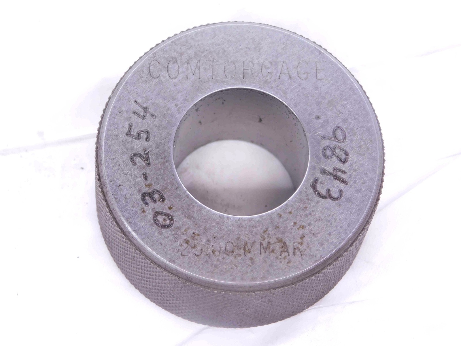 25.000 MASTER PLAIN BORE RING GAGE ONSIZE 25 mm .9843 25.00 SETTING CHECK
