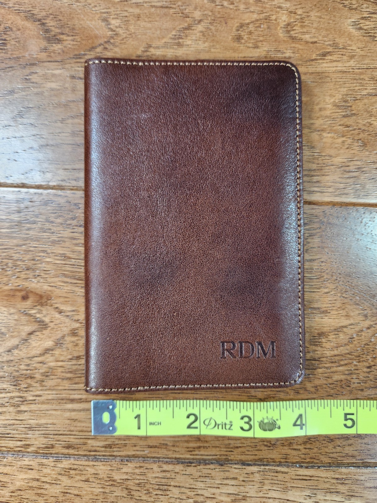 Colonel Littleton No. 27 Brown Leather Passport Wallet