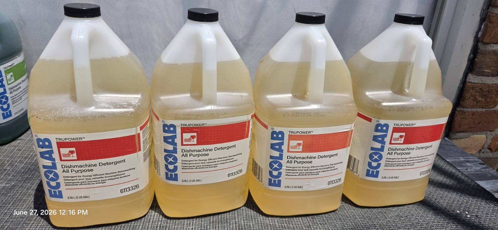 ECOLAB 6113326 Trupower All Purpose Dishmachine Detergent 4 Gallons