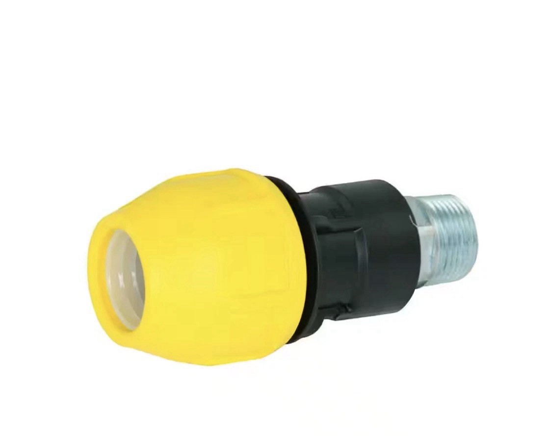 1/2 In. Polyproylene Underground Yellow Poly Gas Pipe Conversion Fitting | (NEW)
