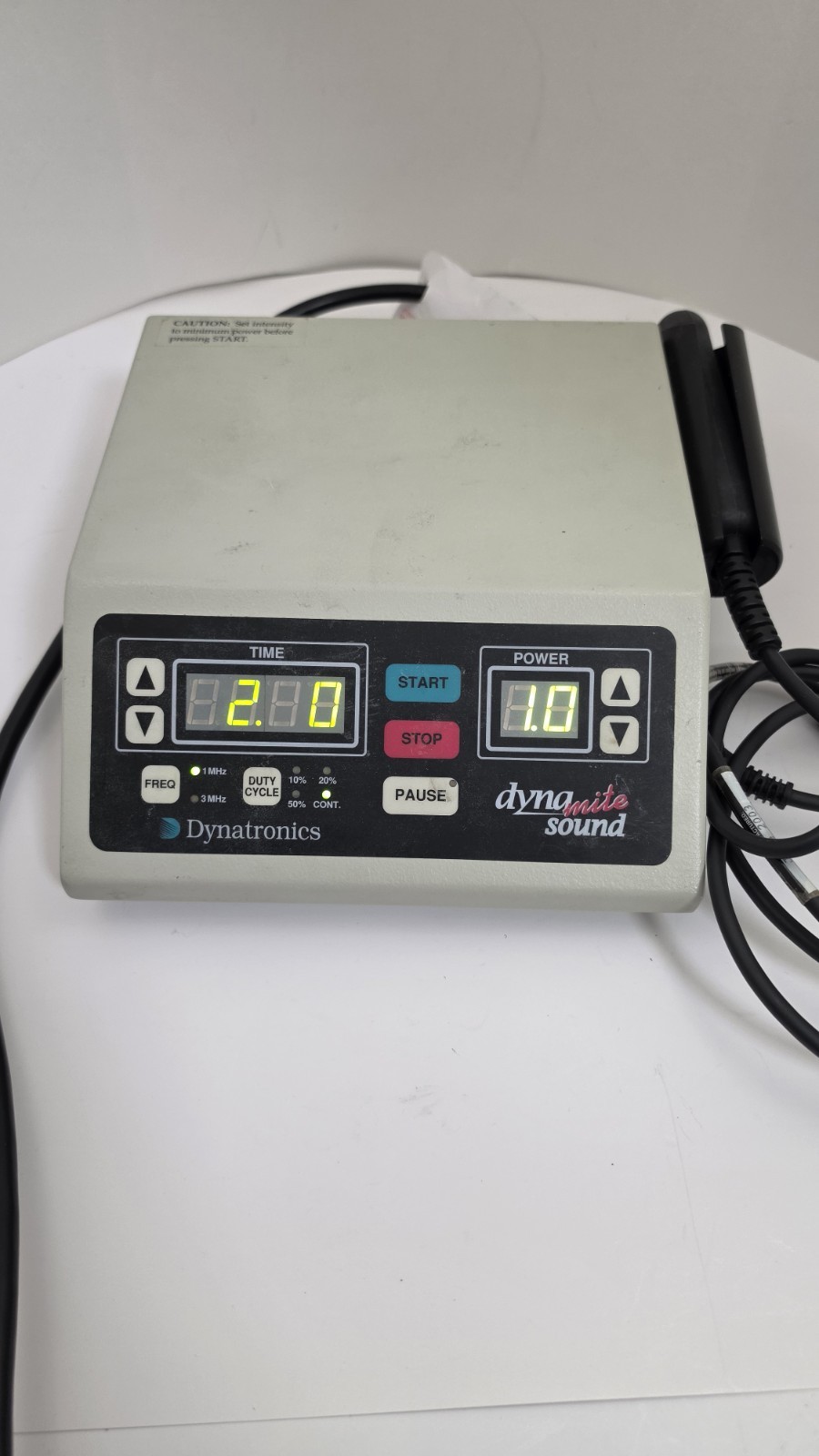 Dynatronics Dynamite Sound D125 Ultrasound Generator W/ 10cm Probe