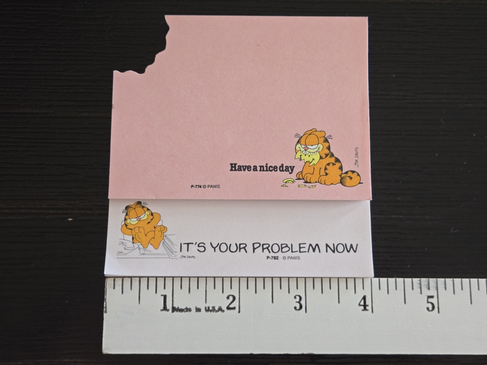 Vintage Garfield PAWS Mini Note Cards Have A Nice Day It’s Your Problem Now 3Pcs