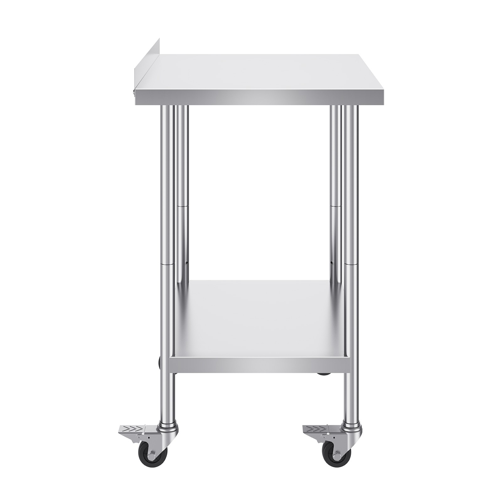 VEVOR Stainless Steel Work Table Commercial Food Prep Table 24″x30″ with Casters