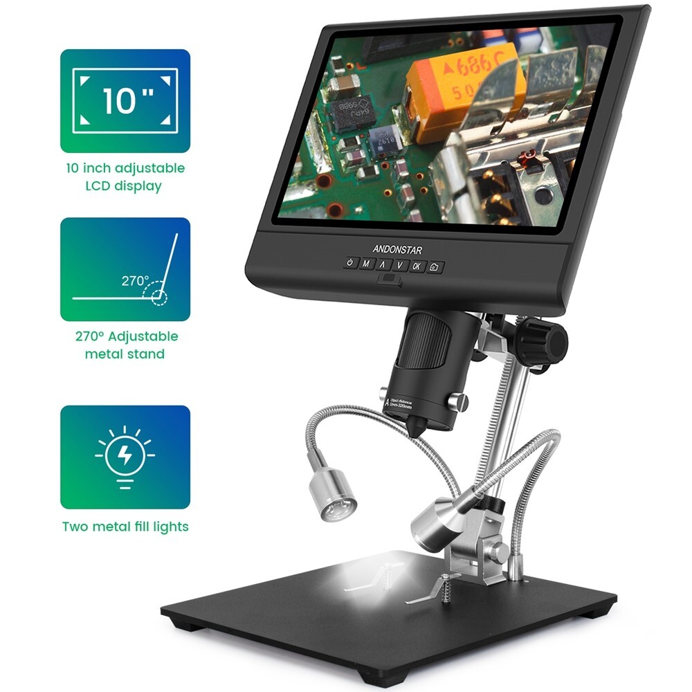 Andonstar AD209 10-inch LCD Screen Digital Microscope for Phone Repair ot25