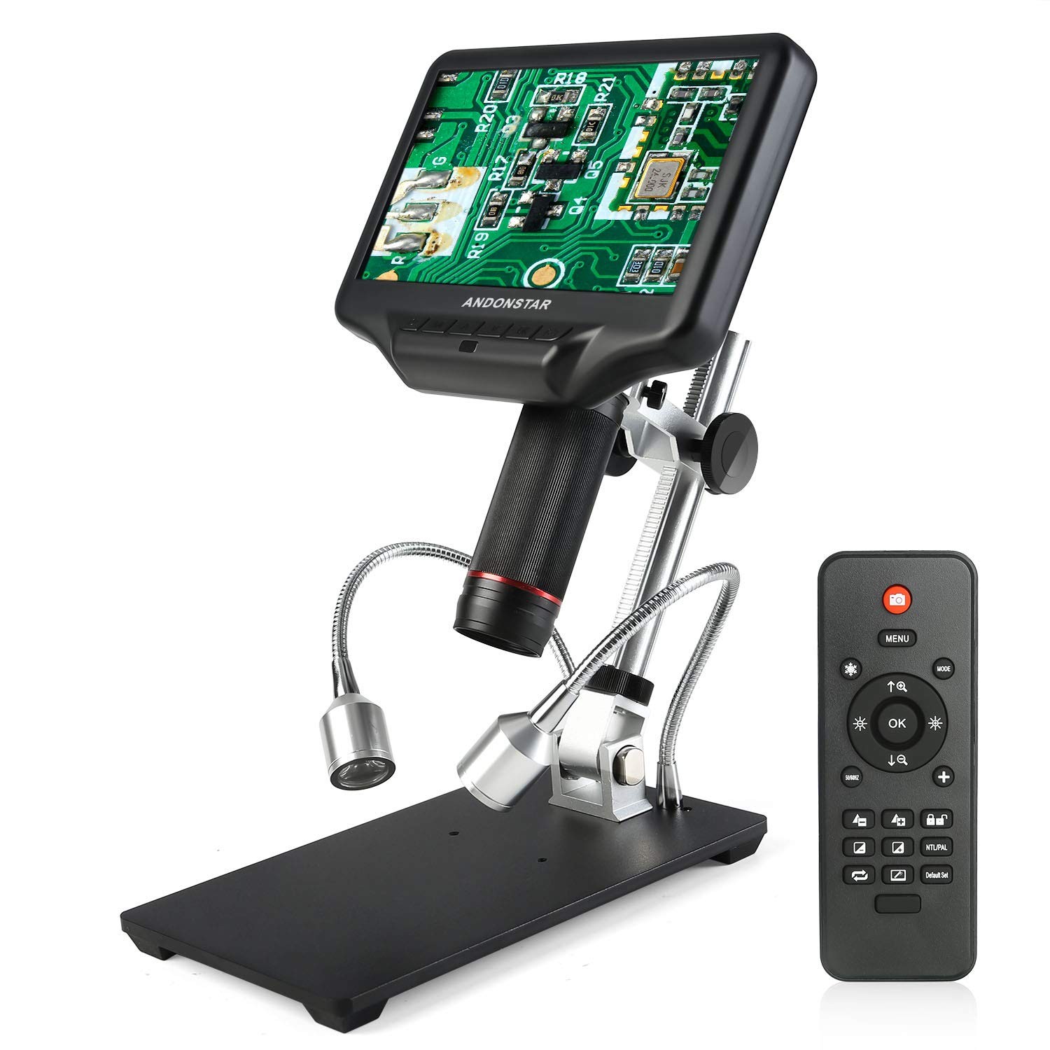 Andonstar AD407 3D HDMI Soldering Digital Microscope with 4MP AD407, Black