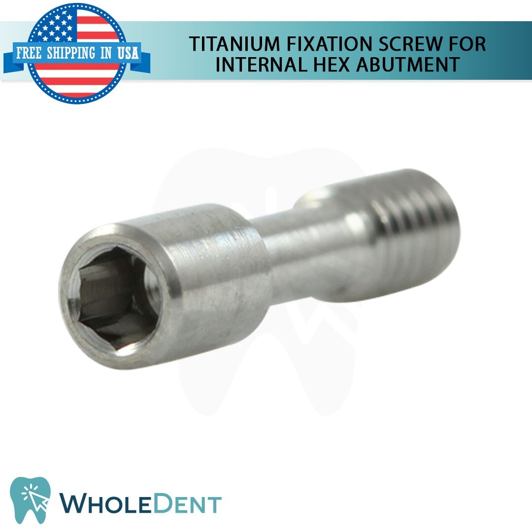 X5 Dental Titanium Fixation Screw For Abutment Int Hex 2.42mm Connection