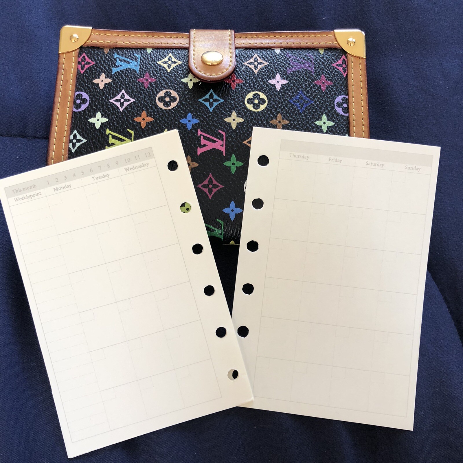 Agenda-PM-Inserts-Blank-Monthly-Weekly-Refills Fits For PM Size Agenda #00014