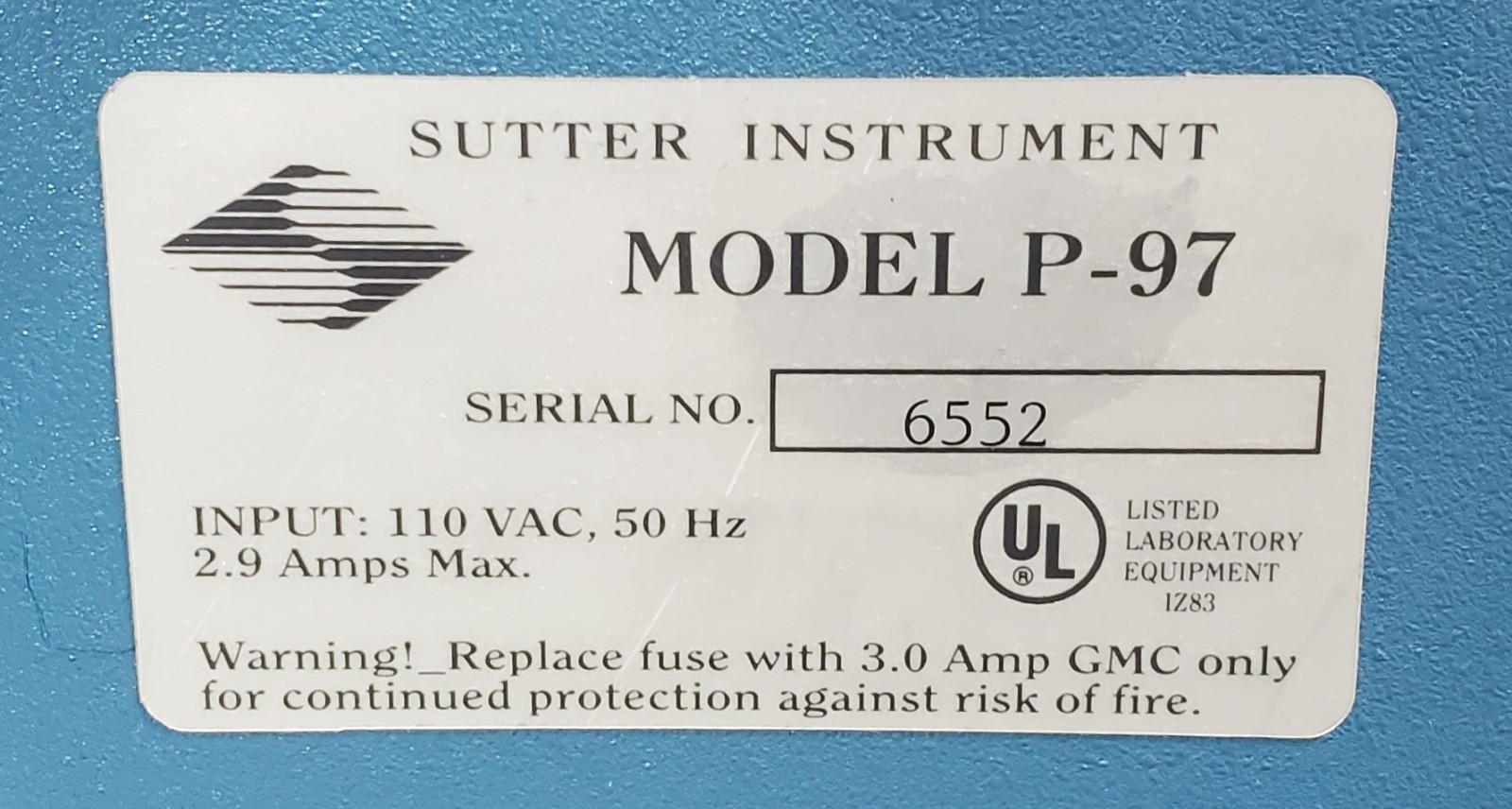 Sutter Instruments P-97 Flaming Brown Micropipette Puller – GOOD RAMP TEST