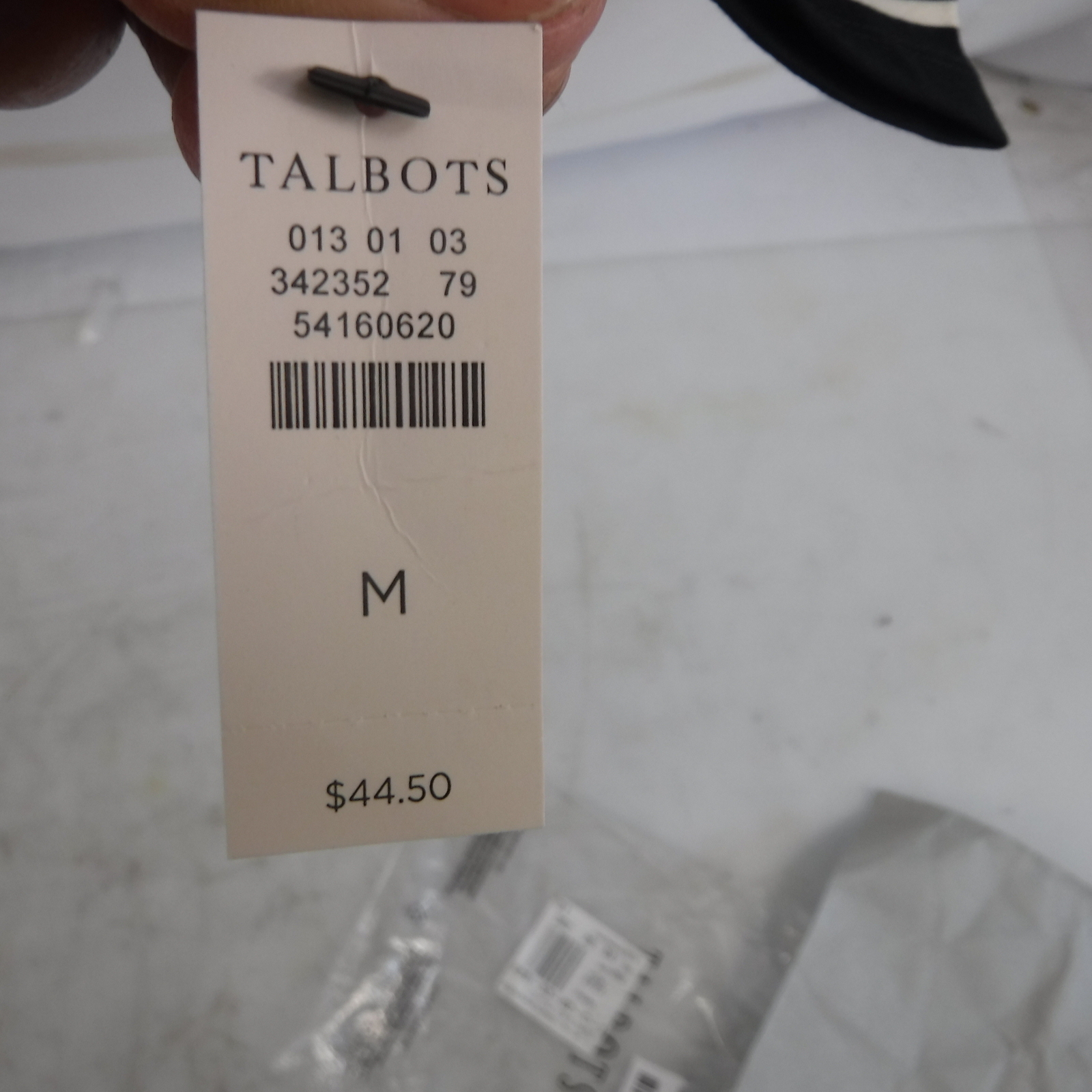 Talbots Women’s Cotton Turtleneck -Nice Stripe Black & Ivory Size Medium NWT