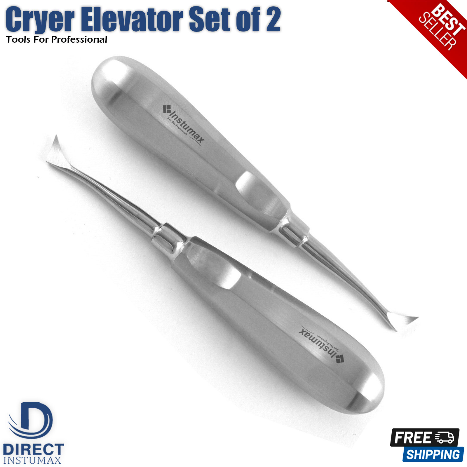 INSTUMAX Dental Elevators Tooth Extraction Luxating Root Tip Implant Surgical CE