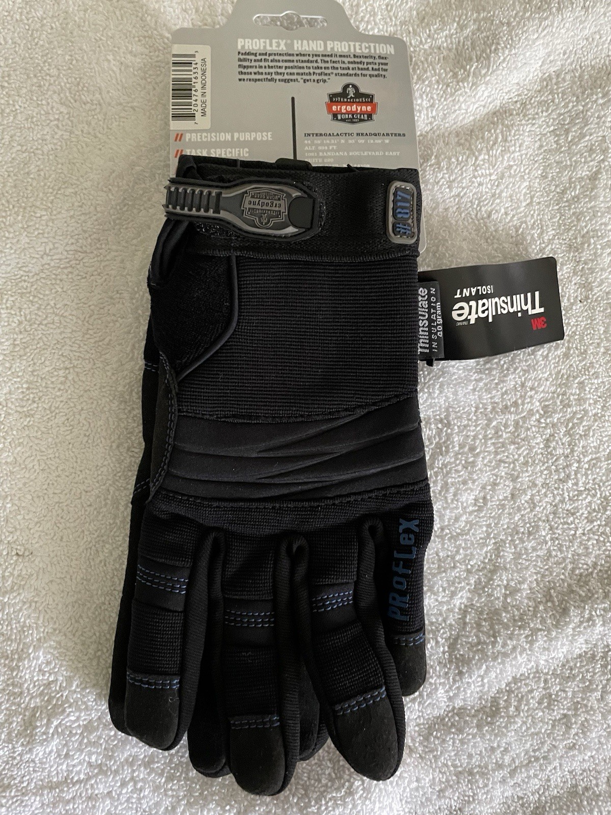 Ergodyne ProFlex 817 Thermal Utility Work Gloves, Work Gloves L Black