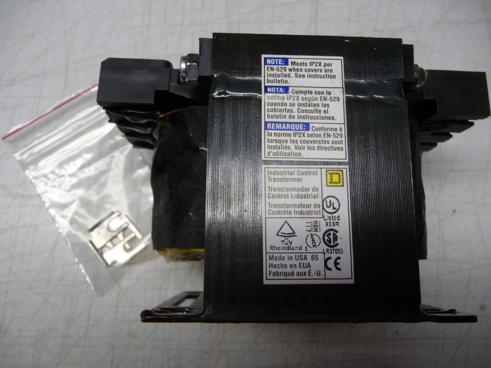 Square D, SQ-D, Control Transformer, 9070250D13, 120 – 12/24 Vac, 250 VA, New