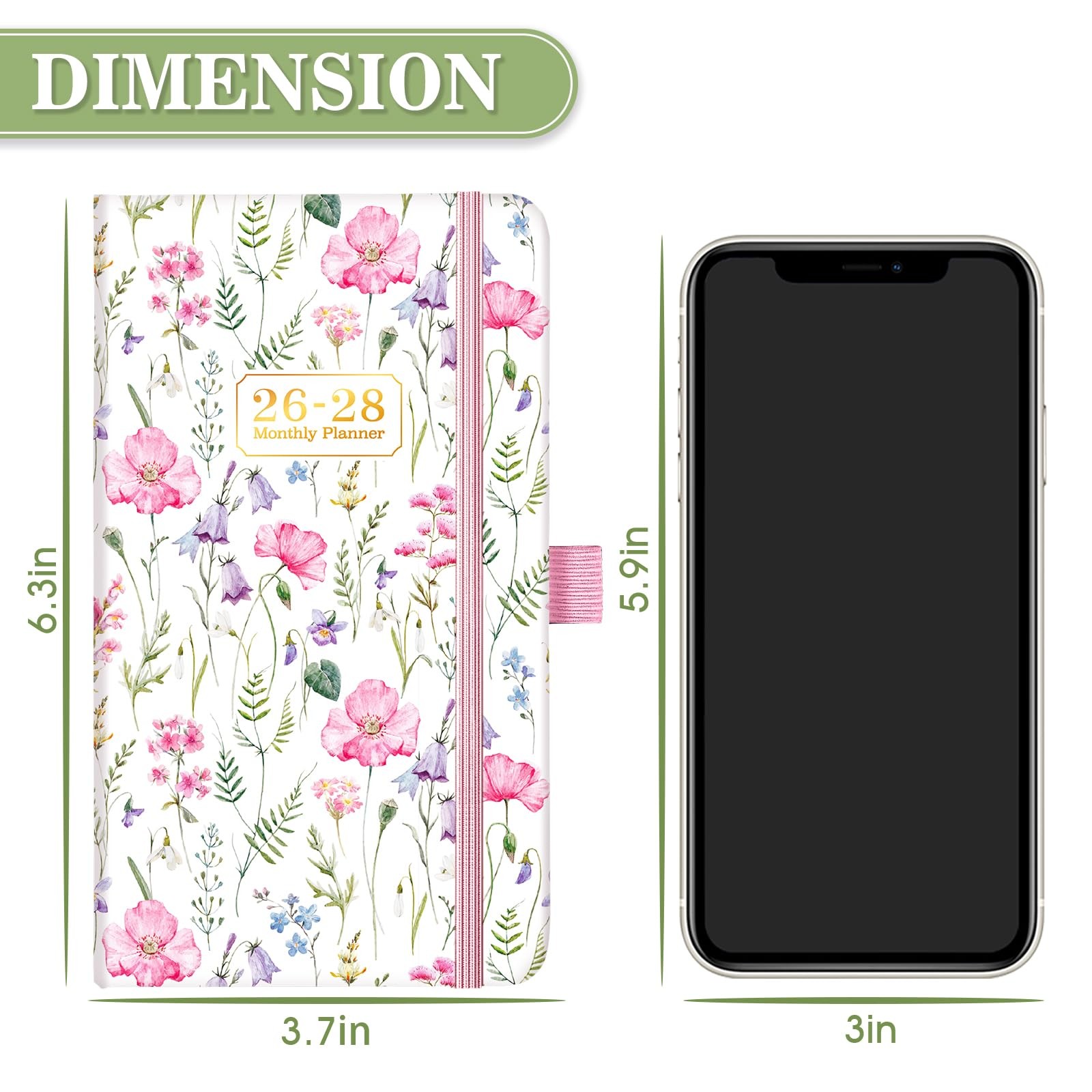 Pocket Calendar 2026-2028 – 3 Year Monthly Planner 2026-2028, January 2026 – …