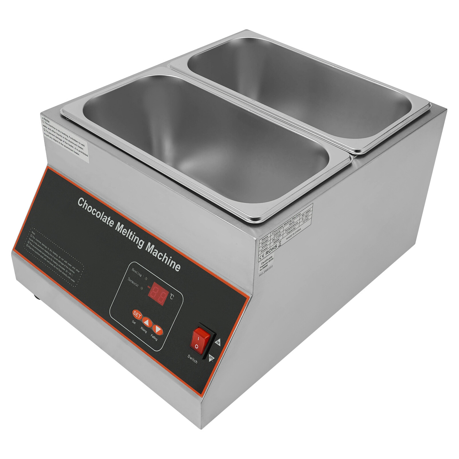 Professional Chocolate Melting Machine Electric Chocolate Melting Pot 26.46 LBS