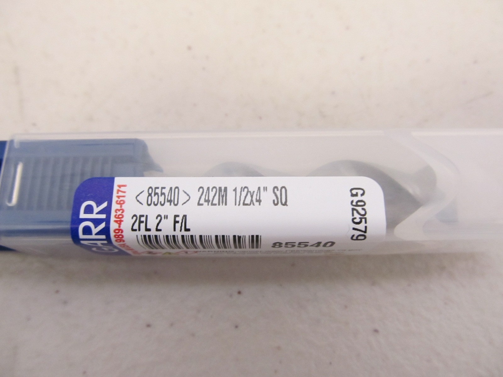 GARR 85540 242M Center Cutting Square End High Performance End Mill, 1/2 in Dia