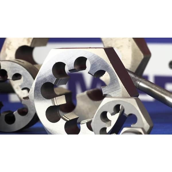 1 In.-8 Carbon Steel Hex Re-Threading Die