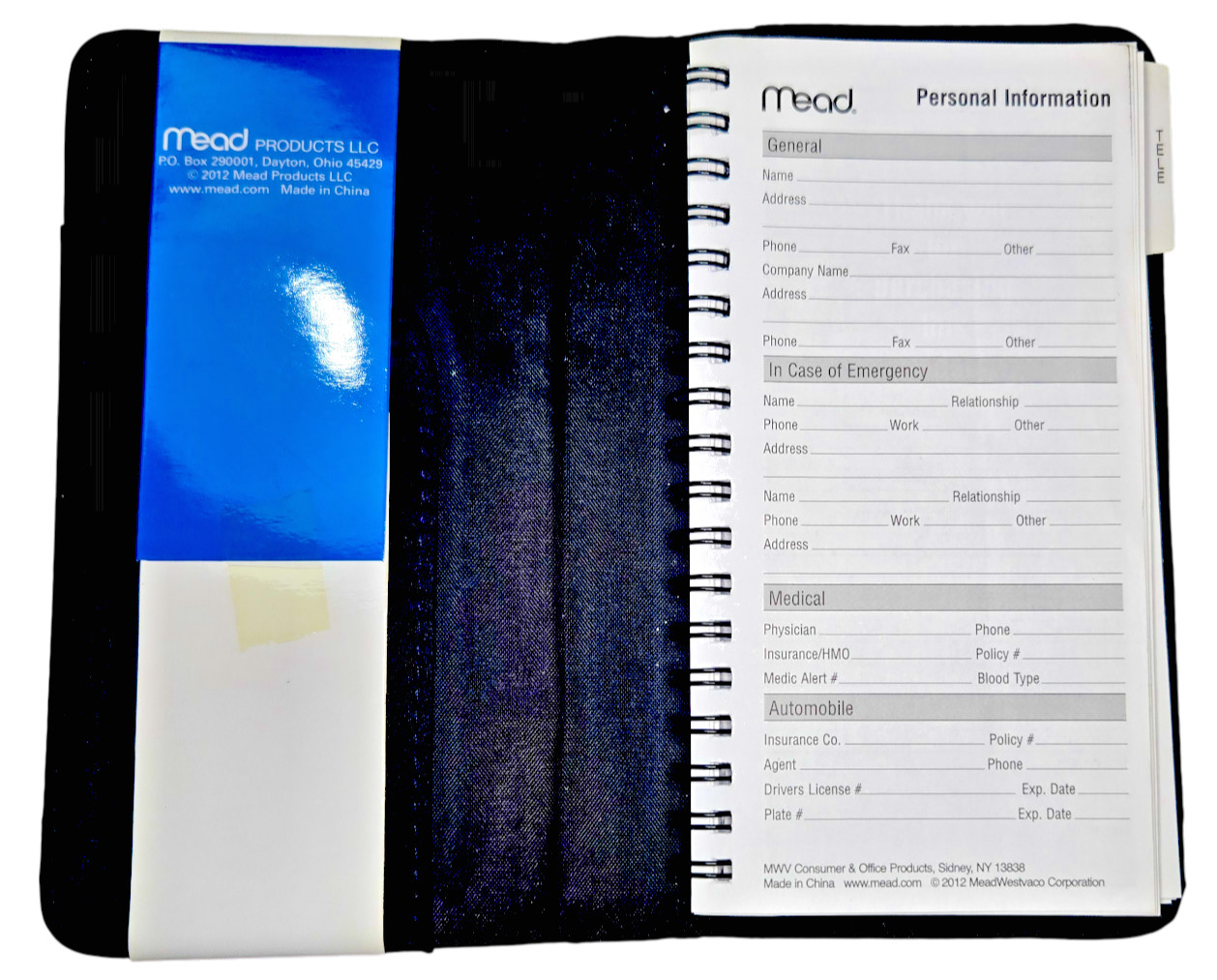 Mead Undated Weekly Planner, 3-3/4″ X 6-7/8″