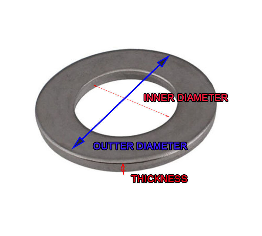 304 SS M1.6-M30 Large Flat Ring Ultra Thin plain Washers Flat washer