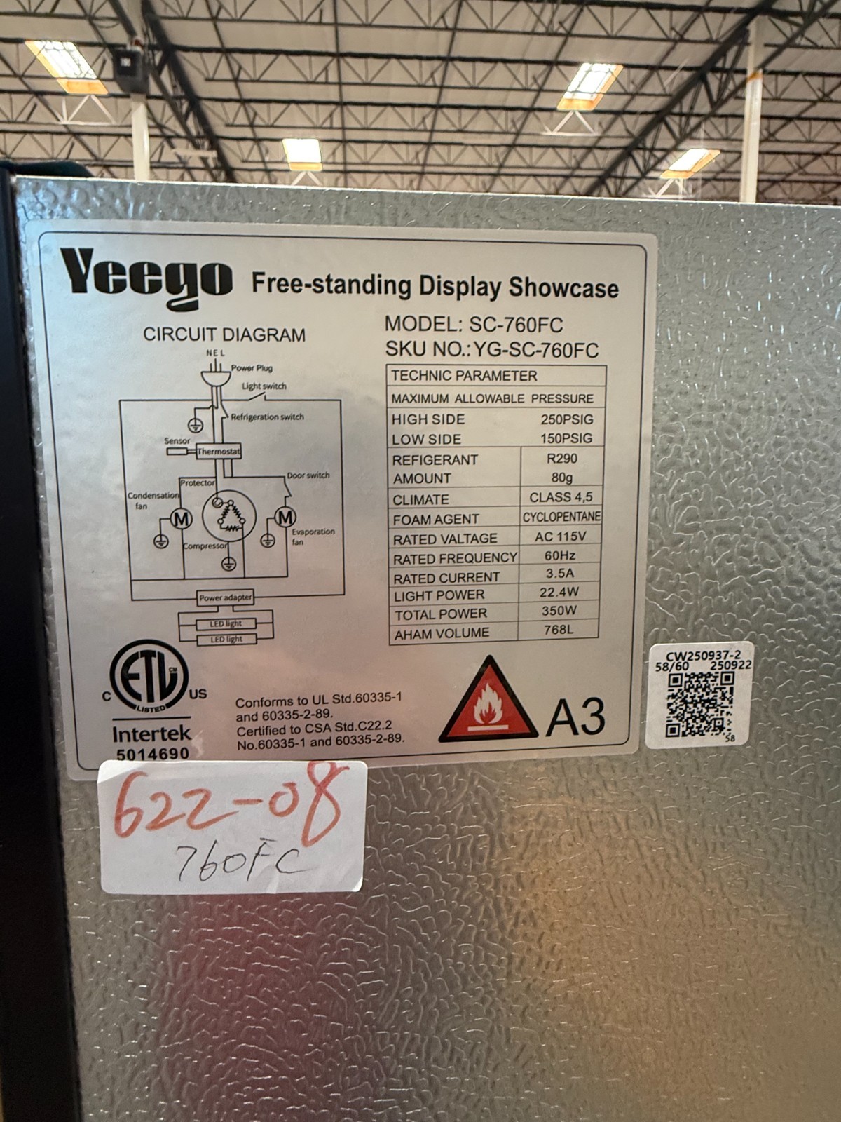 Yeego Commercial Merchandiser Drink Cooler 27.12 Cu.ft Beverage Refrigerator