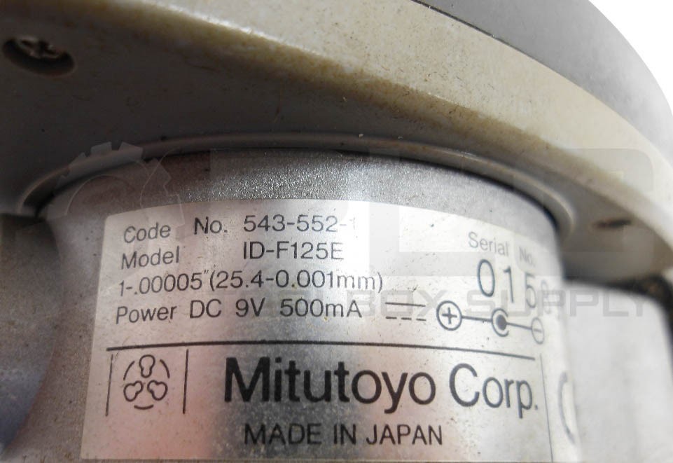 MITUTOYO ID-F125E DIGITAL INDICATOR 9V 500MA