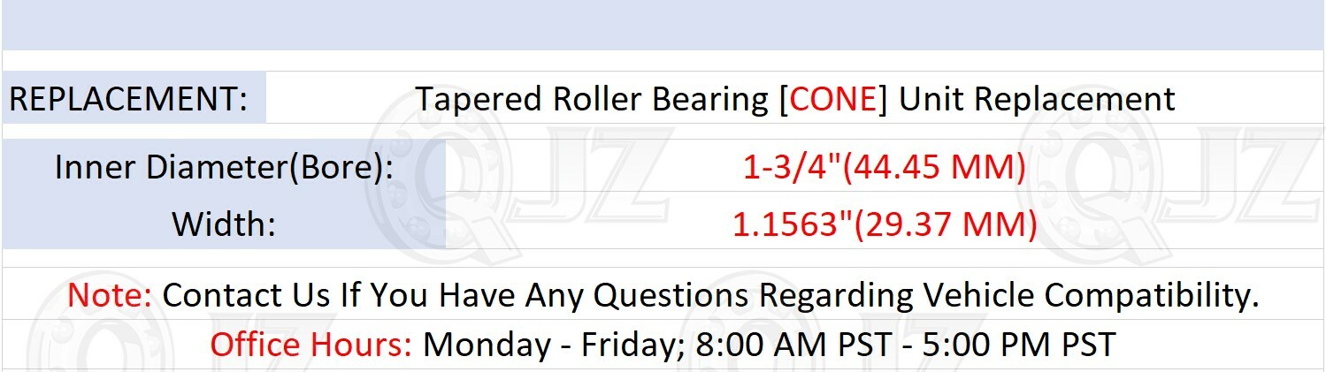 [Qty.2] New HM803149 Taper Roller Bearing Cone Unit [1.75″ Bore x 1.1563″ Width]