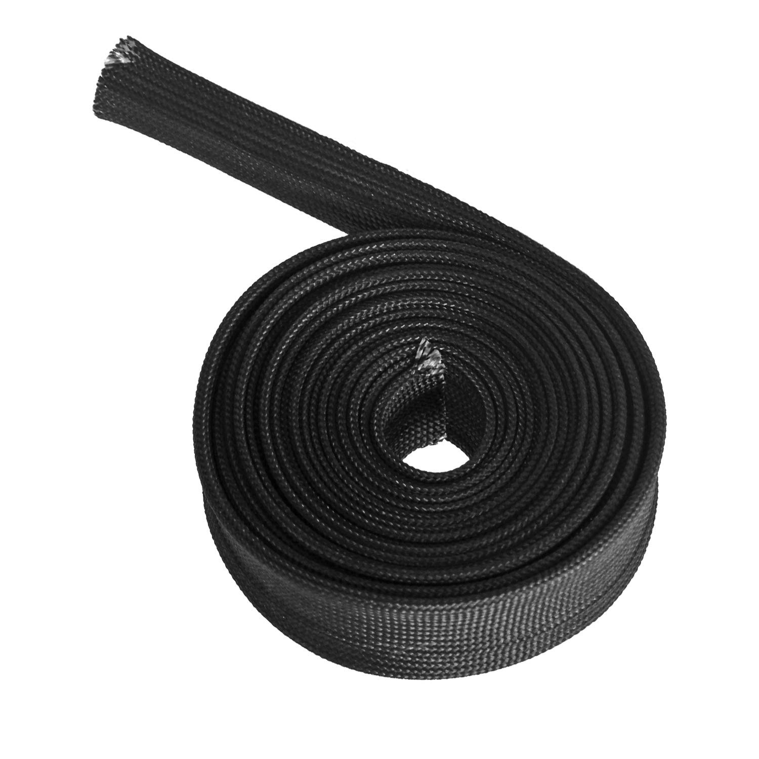 Black Heat Sleeve 10Ft Fiberglass Wire Heat Protection Wrap 13Mm Cord Cover