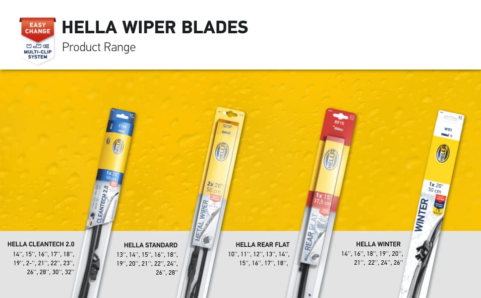 Hella Cleantech 21 Inch Black Wiper Blade Graphite Coated Vehicle Specific Fit