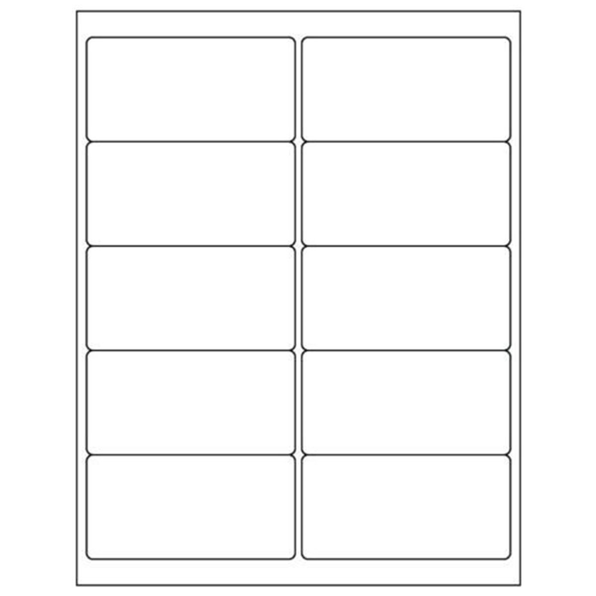 1000 2″ x 4″ White Self Adhesive Mailing Postage Shipping Labels 10 Up 100 Sheet