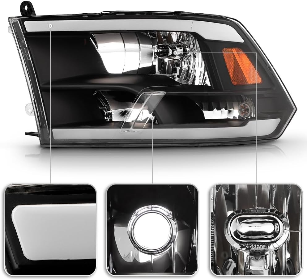 – for 2009-2018 Dodge Ram 1500 2500 3500 Upgrade LED Tube Headlights Headlamps P