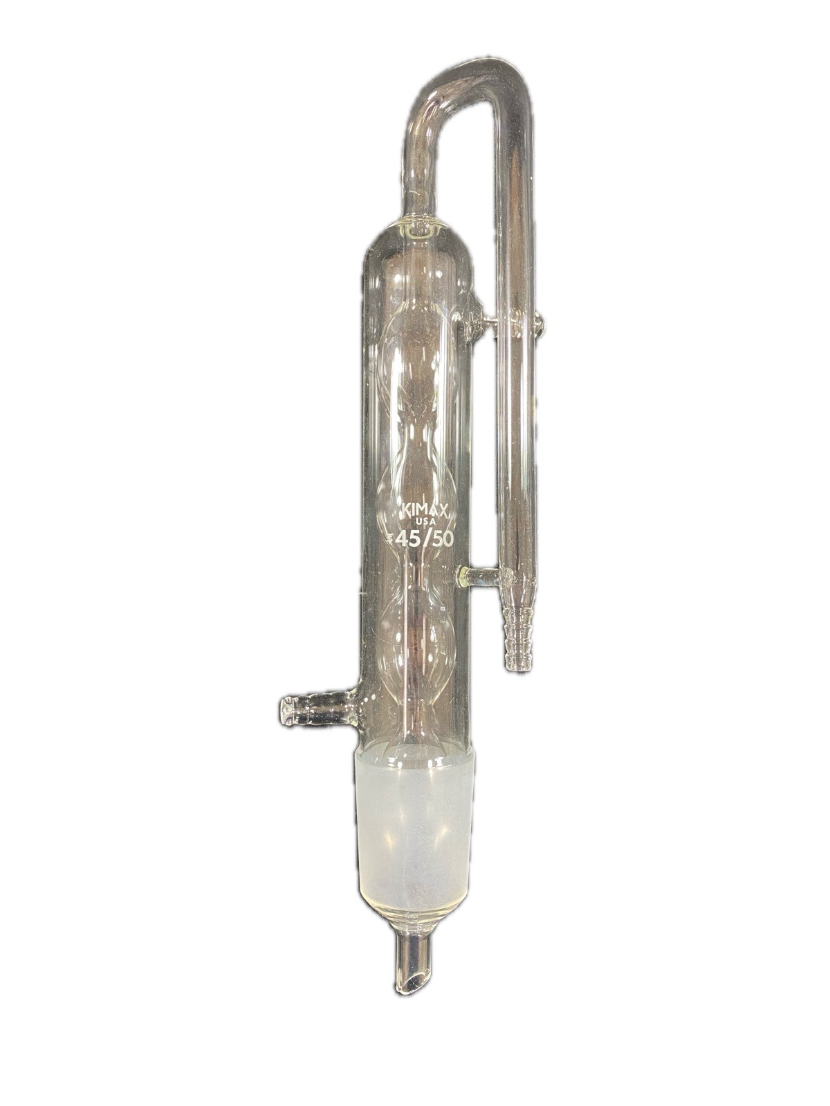 KIMBLE KIMAX Glass Three Bulb Allihn Reflux Condenser With 45/50 Joint