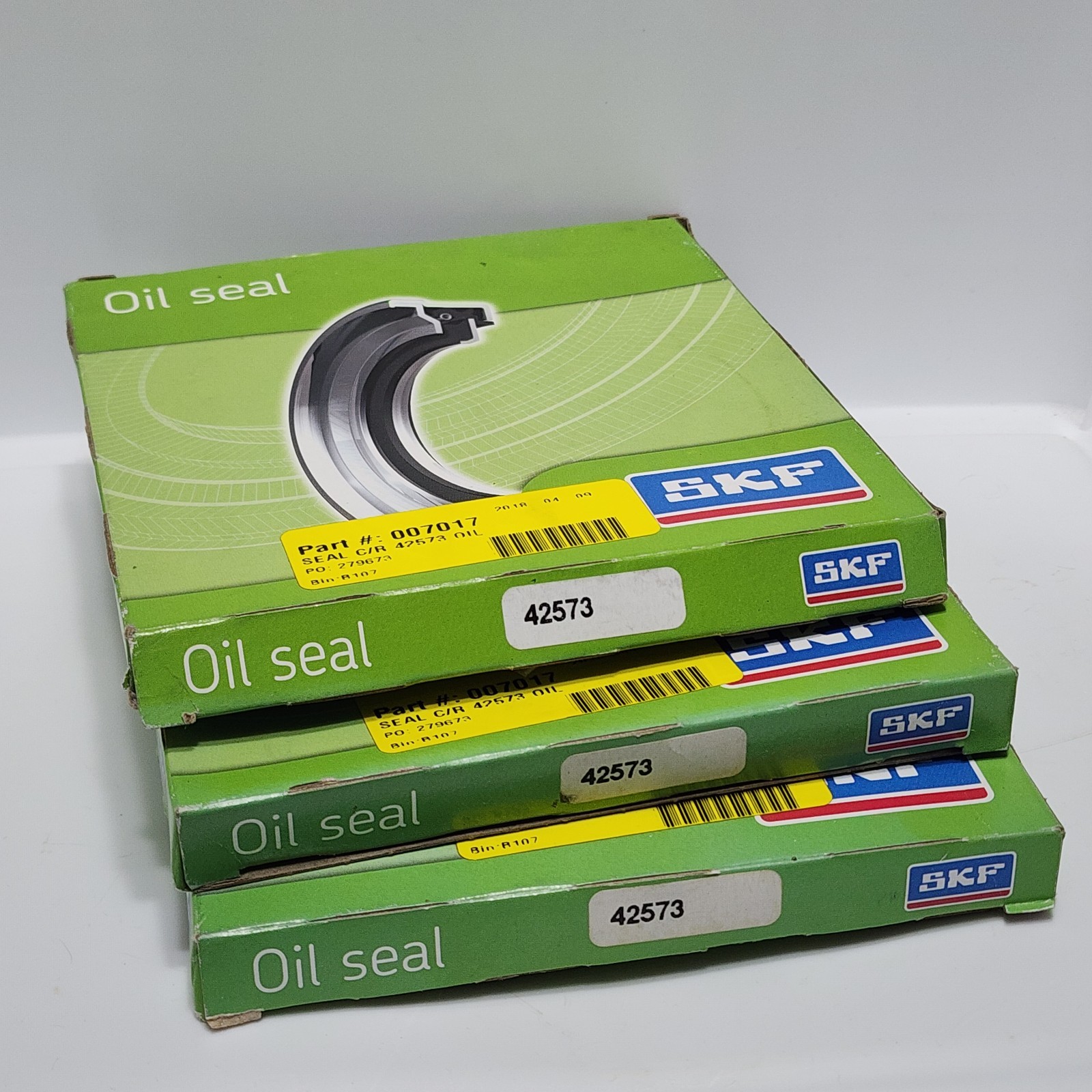 SKF 42573 Seal Single Lip Oil Seal – Solid, 4.250 in Shaft Dia .751 in OD, 0.
