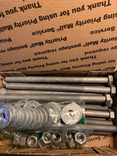 Bolt Hex Head 1/2″-13 x 8″ Hot Dip Galvanized(12) with Nuts(12) & Washers(24)