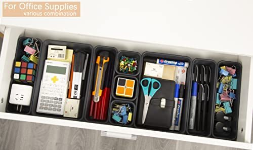15 PCS Interlocking Desk Drawer Organizer Separator for 15PC