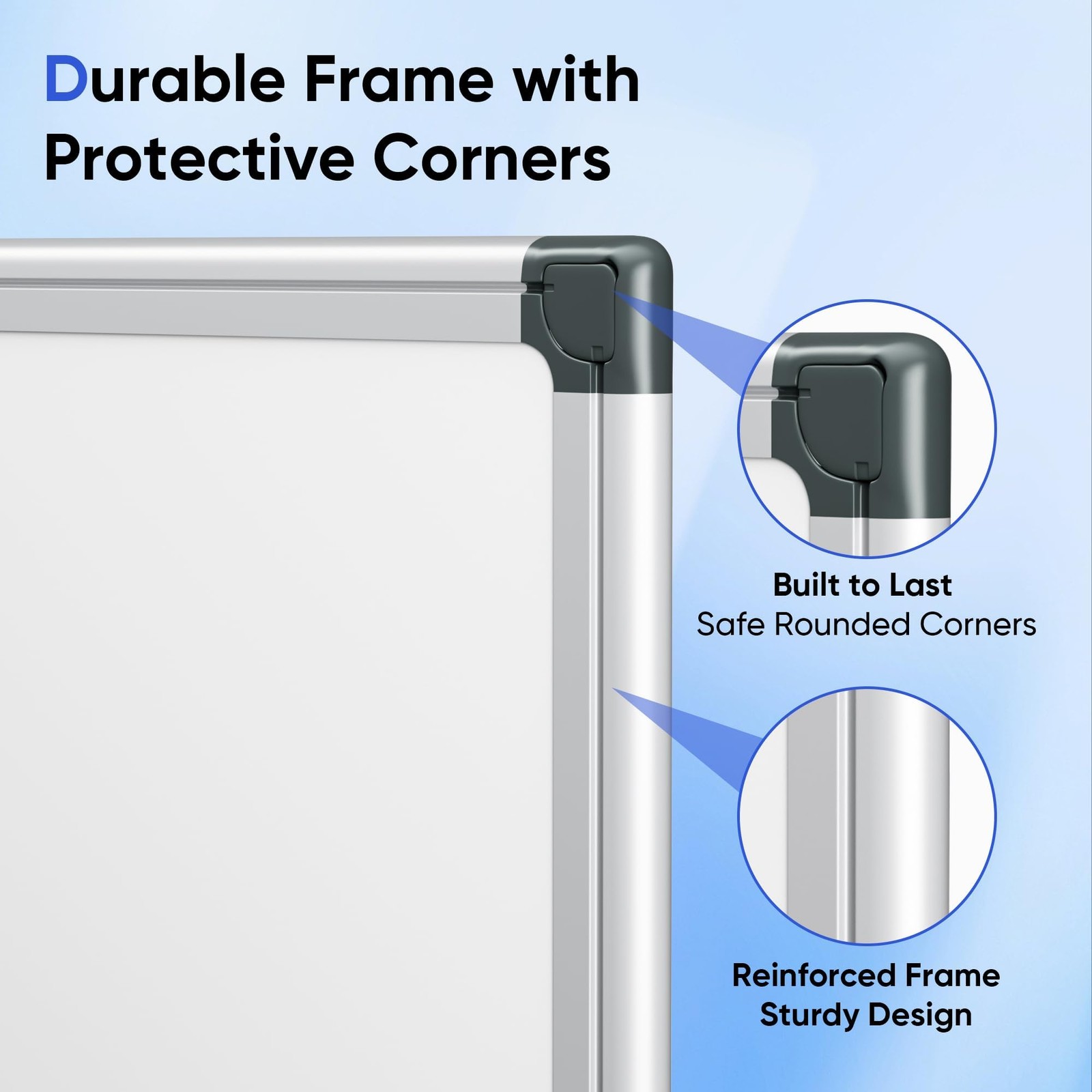 24″ x 18″ Magnetic Whiteboard for Wall, Dry Erase Board with Silver Frame, Ha…