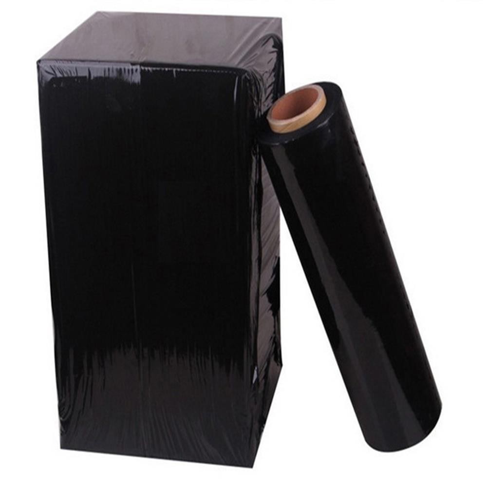 4 Rolls 18″ x 1500′ Pallet Wrap Stretch Film Hand Shrink Wrap Black 1500FT NEW