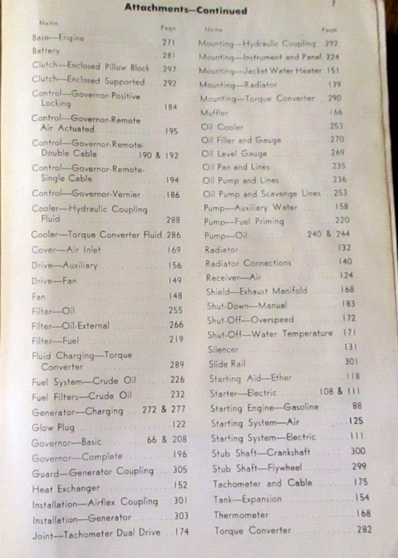 Caterpillar D375 Engine Parts Book Catalog Manual s/n 4381 to 4381226 Inclusive