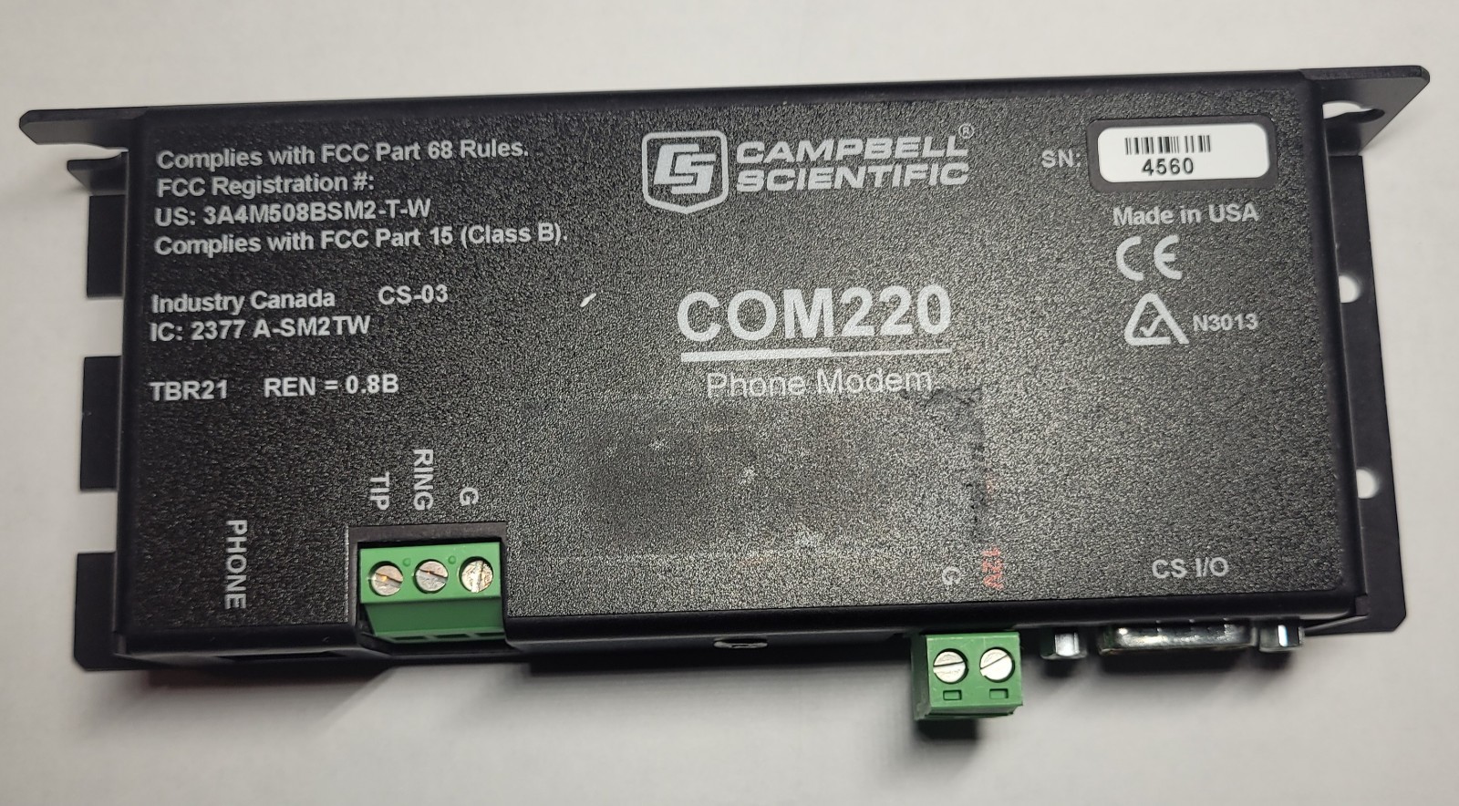 Campbell Scientific COM220 Phone Modem