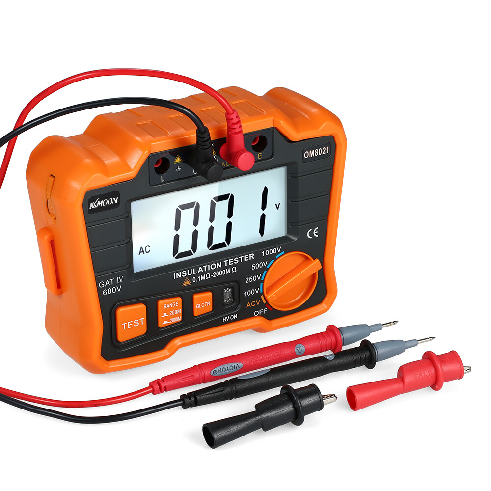 KKmoon Insulation Resistance Tester Meter 1000V Ground Megger Megohmmeter T6J5