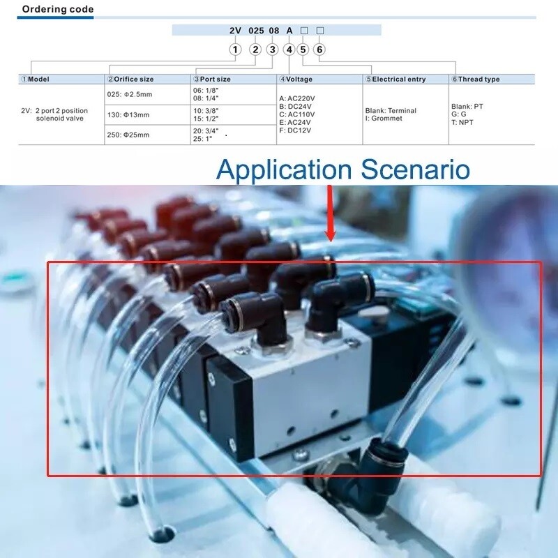 3V210-08 2-Position3-Way Solenoid Valve NO/NC Pneumatic Electronic Control Valve