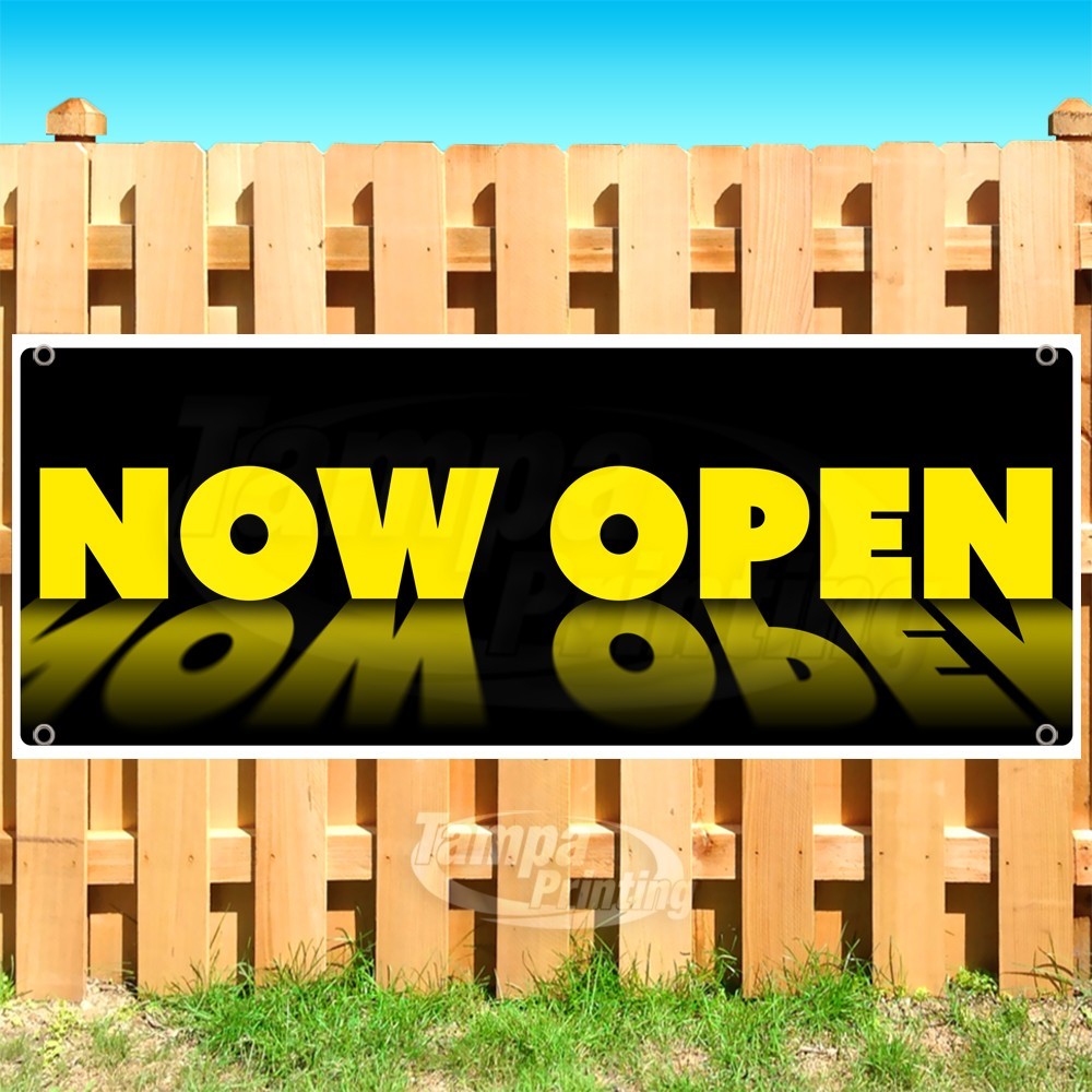 NOW OPEN Advertising Business Company Store Vinyl Banner Flag Sign USA SB11290