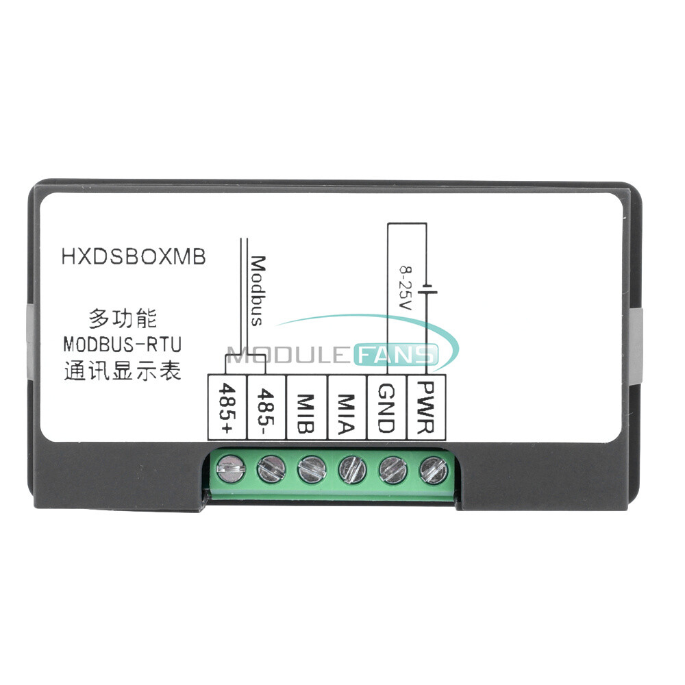 MODBUS-RTU Communication Display Meter RS485 Master-Slave-Monitored DC 8-25V