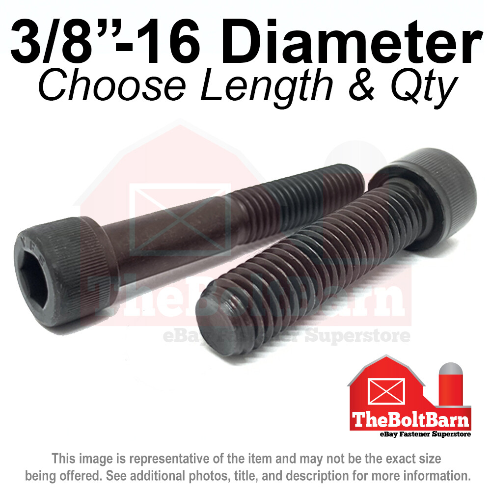 3/8″-16 Allen Socket Head Alloy Cap Screws Bolts Black Oxide COARSE (Pick Size)