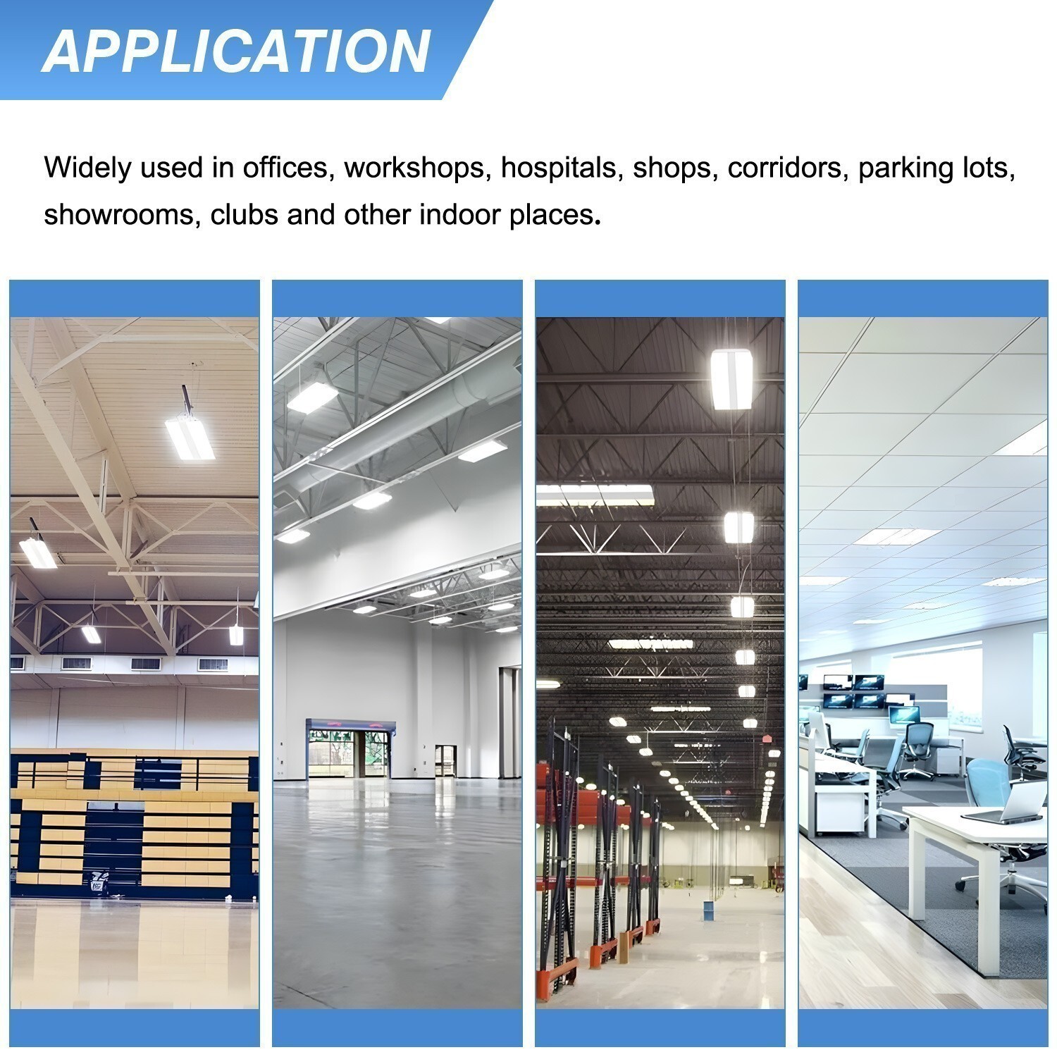 400W LED Linear High Bay Light Dimmable Warehouse Shop Gym Lighting 60000 Lumens
